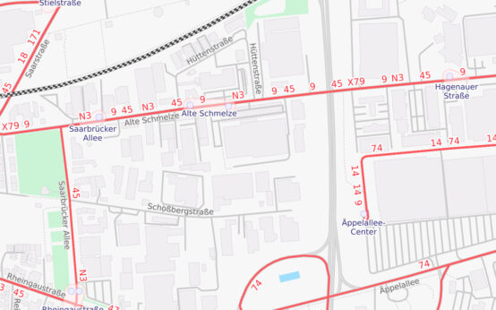 Vollsperrung: Alte Schmelze wird gesperrt, Karte