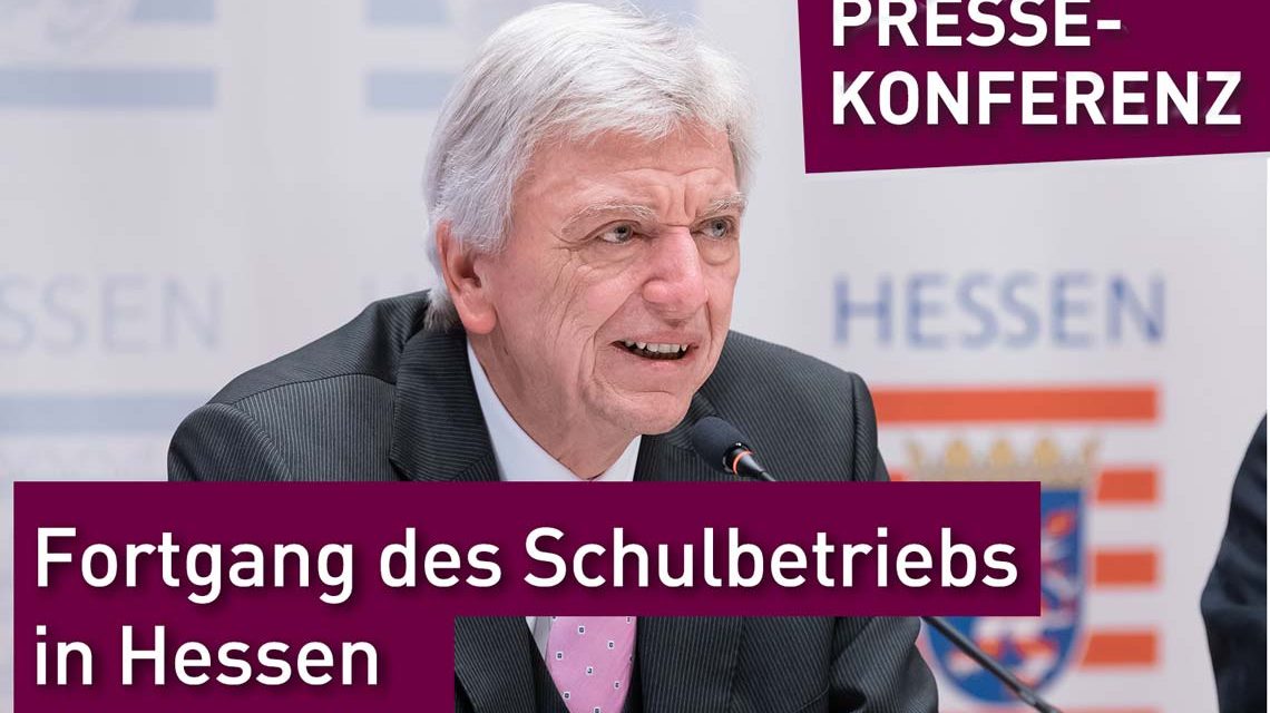 Ministerpräsident Volker Bouffier und Kultusminister Alexander Lorz zum Fortgang des Betriebs in der Schule nach den Ferien