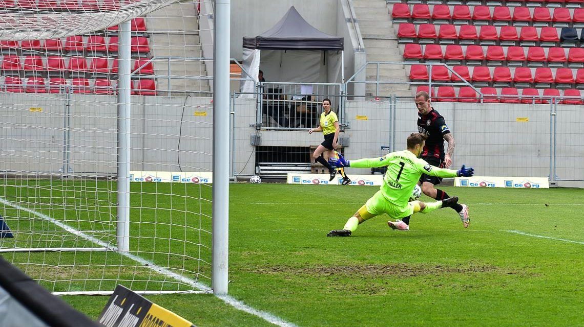 3. Liga, 2020.2021, 36. Spieltag, SV Wehen Wiesbaden gegen, 1860 1:1