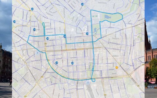 Die Route beim Stadtradeln 2021