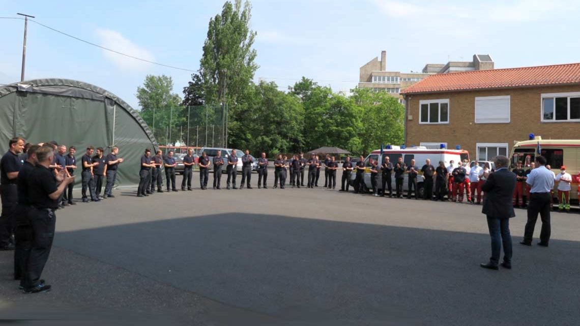 Heimkehr aus dem Katastrophengebiet