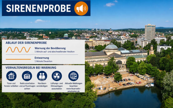 Am Dienstag, 9. Juni, testet Wiesbaden um 19 Uhr sein Sirenennetz und überprüft die Warnsignale für den Ernstfall.