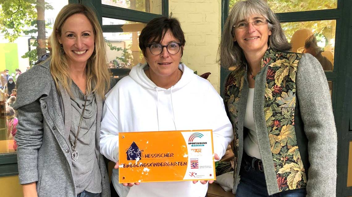 Kita Wallufer Platz erhält Qualitätssiegel „Hessischer Bewegungskindergarten“