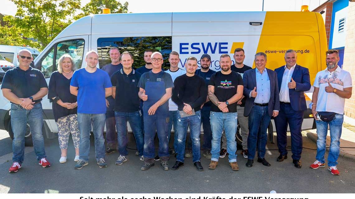 ESWE Mitarbeiter im Einsatz