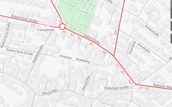 Vollsperrung der Oberpfortstraße in Nordenstadt