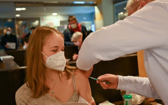 Impfaktion im Bistro vom Medicum