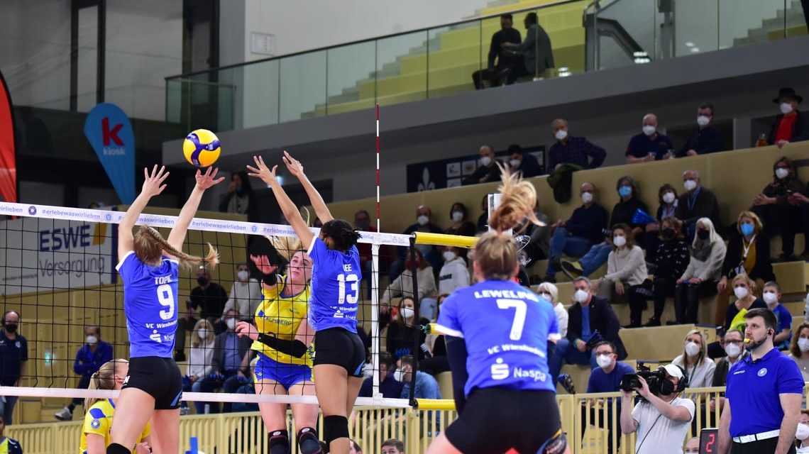 1. Volleyball Bundesliga, 14. Spieltag, VC Wiesbaden - Palmberg Schwerin, 2:3 || Dem zweiten Spiel ohne Laura Künzler folgt die zweite Niederlage.