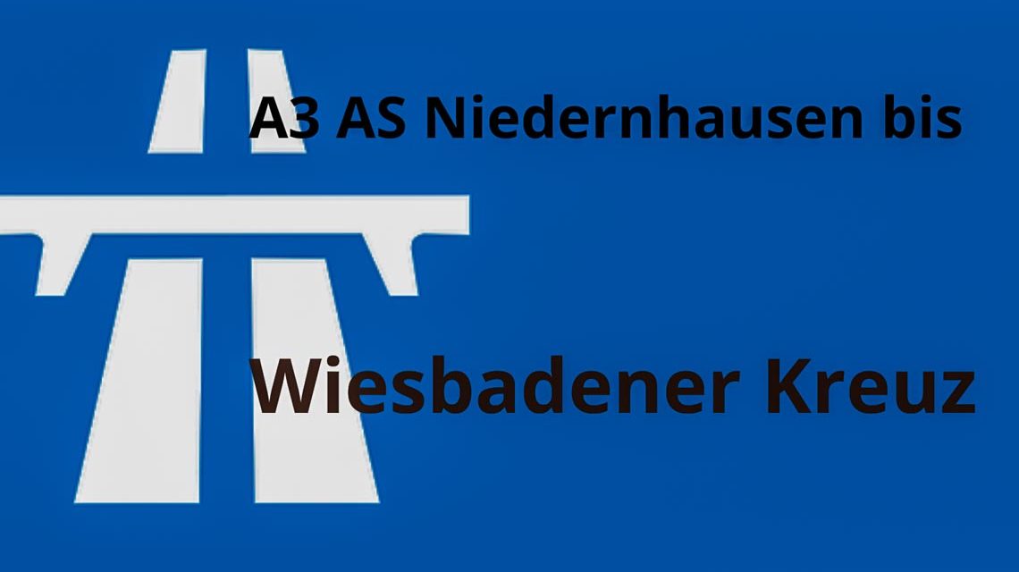 Wiesbadener Kreuz, Autobahnschild