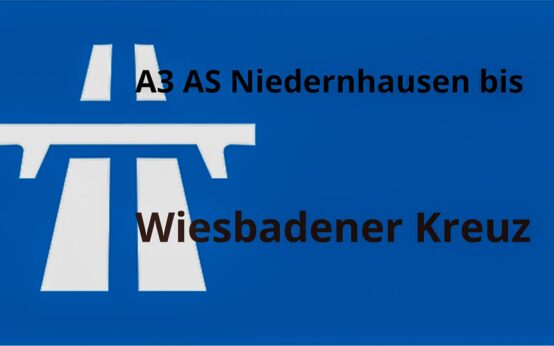 Wiesbadener Kreuz, Autobahnschild
