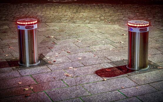 Versenkbare Polier für die Innenstadt