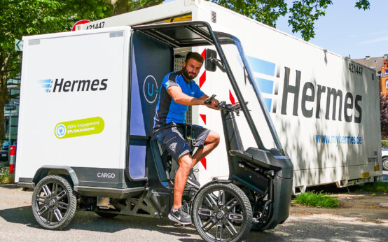 Hermes liefert mit dem Cargo-Bike