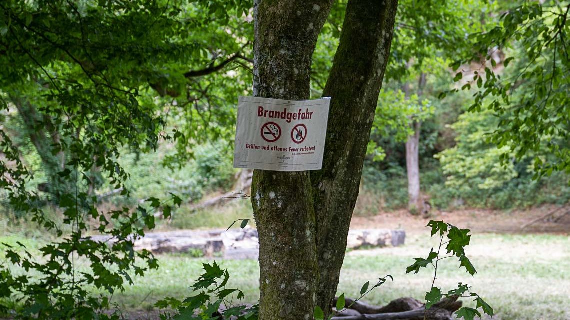 Waldbrandwarnstufe, Waldbrandgefahr, Grillverbot