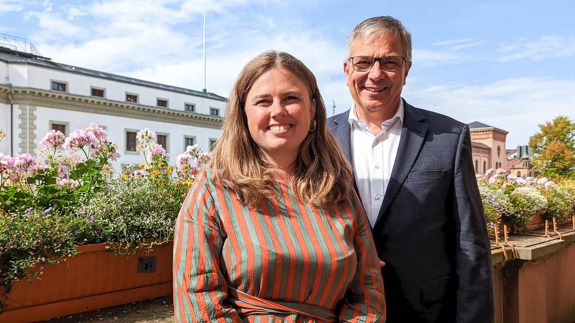 Clara Herrmann und OB Gert-Uwe Mende