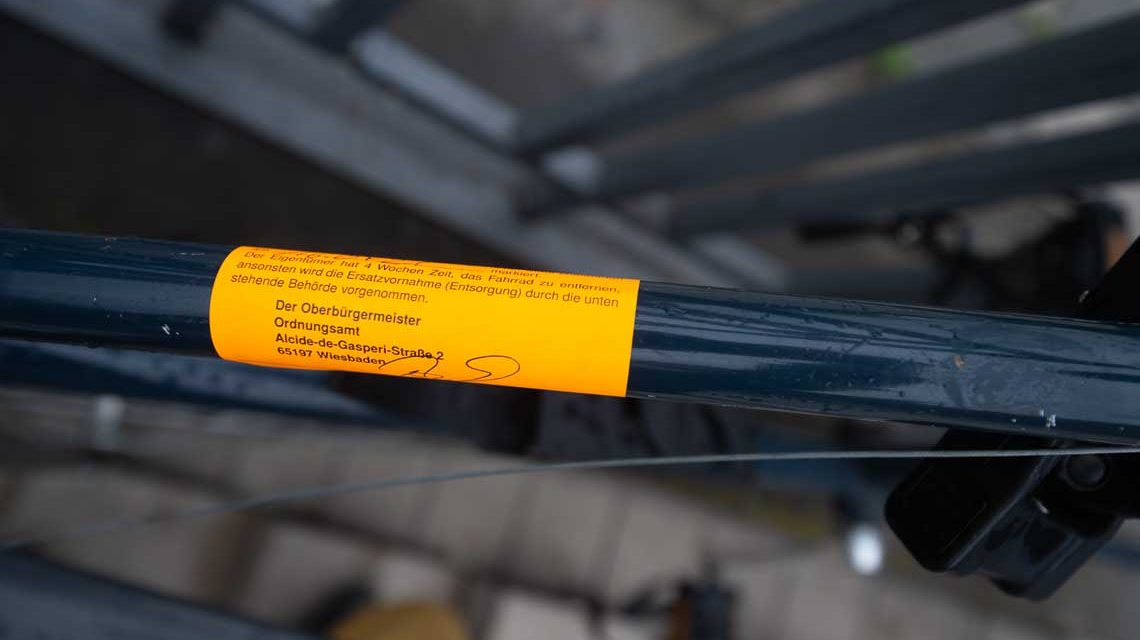 Schrottfahrräder am Hauptbahnhof