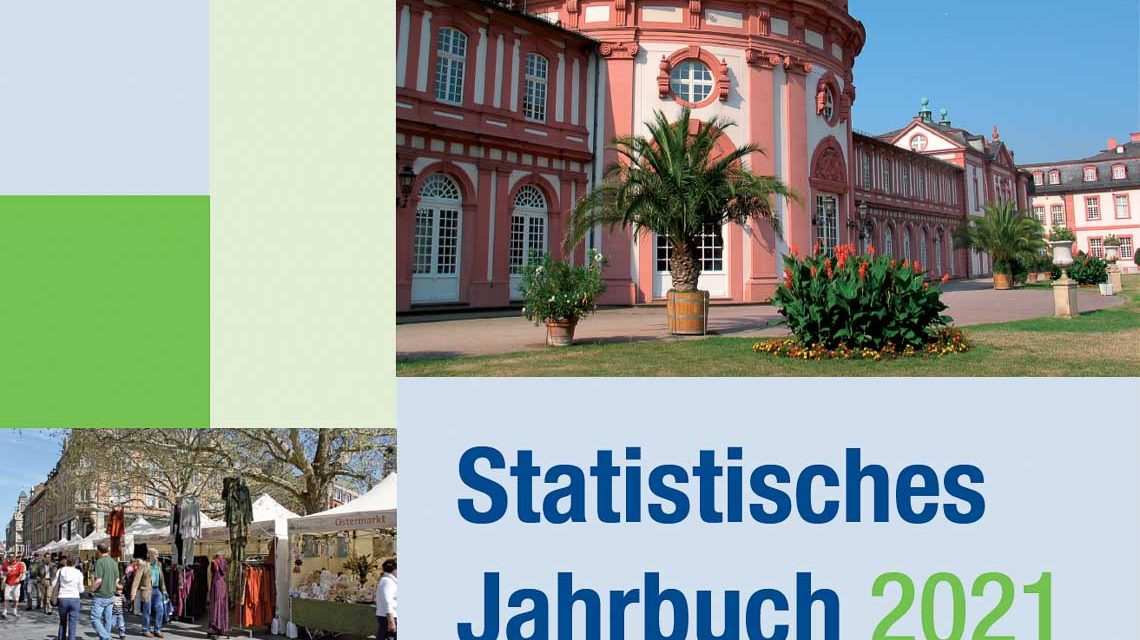 Statistisches Jahrbuch 2021, Buchcover zeigt das Schloss Biebrich