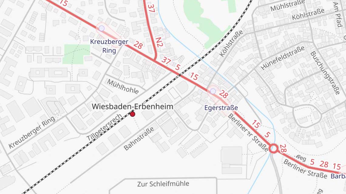 Neue Haltestelle: „Bahnhof Erbenheim”