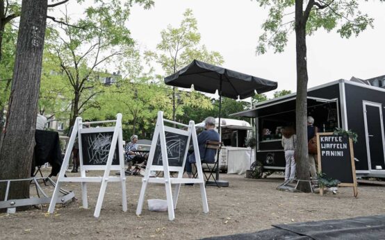 Schlemmerplatz auf dem Wiesbadener Wochenmarkt