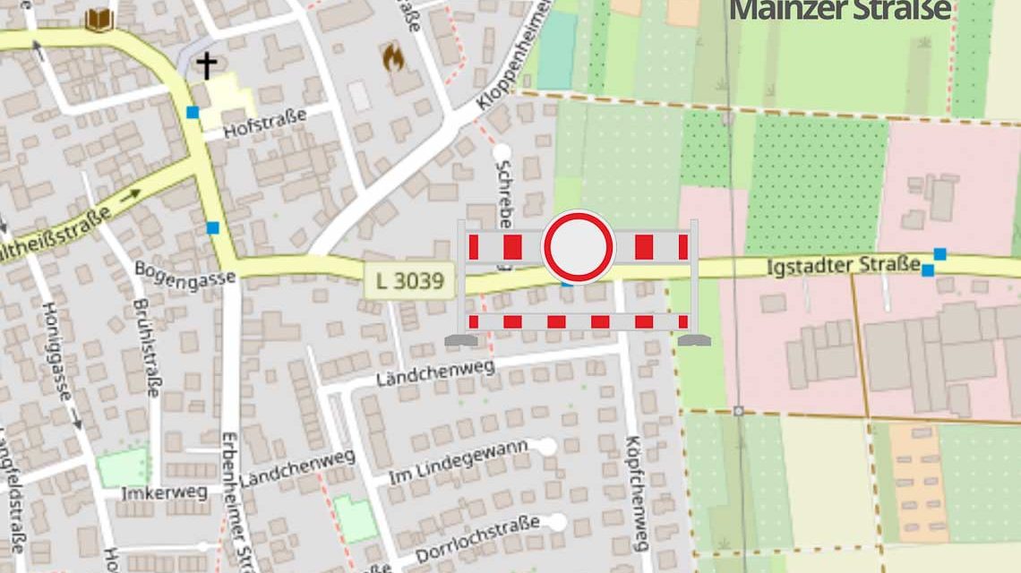 Igstadter Straße gesperrt