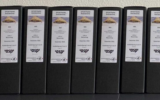 Bauantrag Sportpark Rheinhöhe, Ordnerrücken