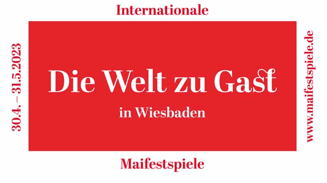 Plakat: Internationale Maifestspiele, zu Gast in Wiesbaden