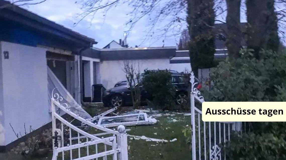 Verwüsteter Garten nach Gasexplosion.