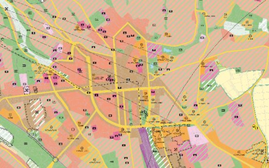 Das Bild zeigt denn Flächennutzungsplan von Wiesbaden.
