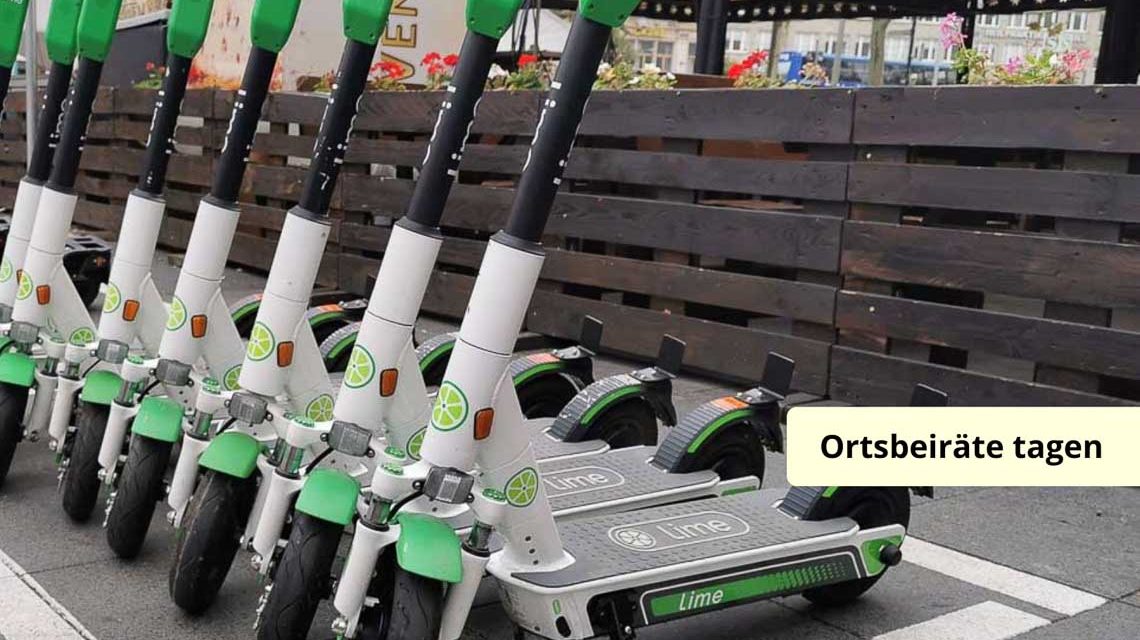 E-Roller Stellplätze azusweisen