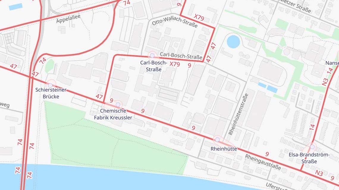 Karte Rheingaustraße