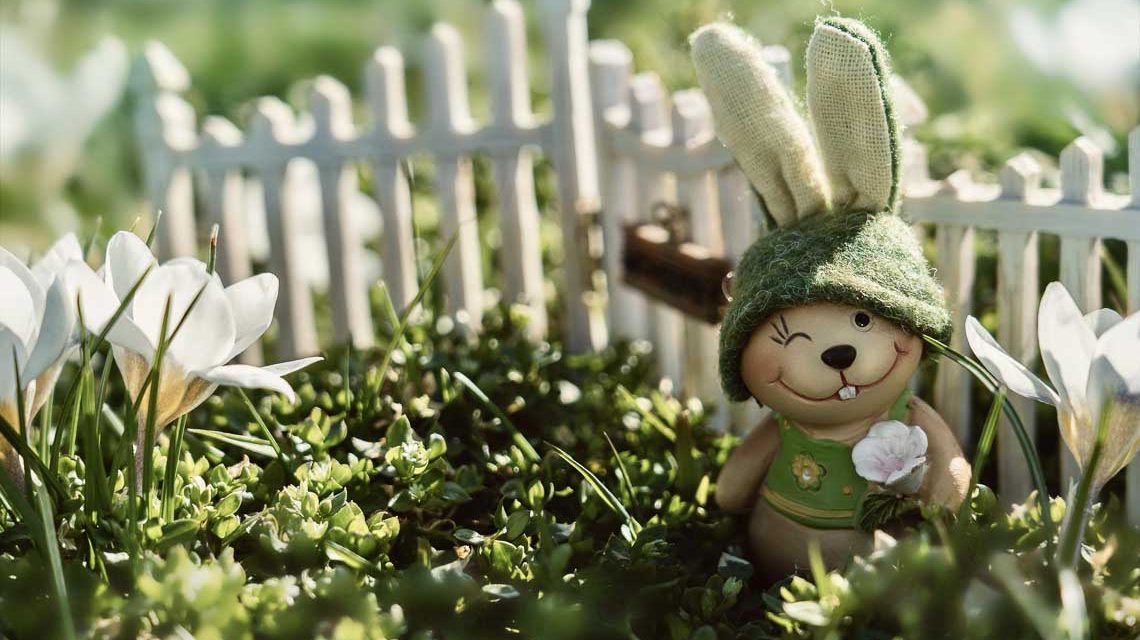 Ostermarkt Symbolfoto, Hase im Garten