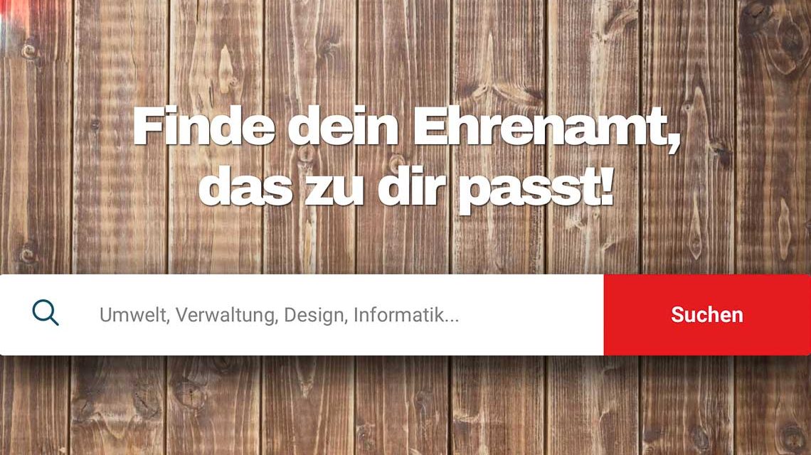 Ehrenamtssuchmaschine, ganz einfach zu nutze