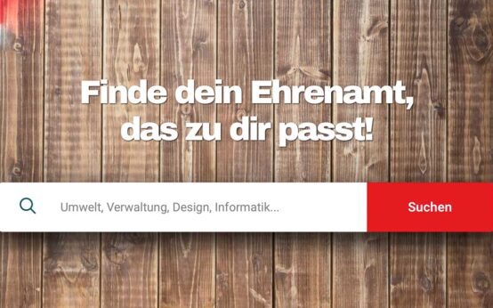 Ehrenamtssuchmaschine, ganz einfach zu nutze