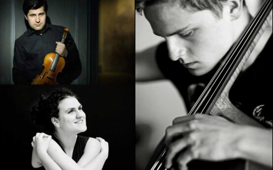 Mikhail Pochekin (Violine), Simon Tetzlaff (Violoncello), Kiveli Dörken (Klavier)