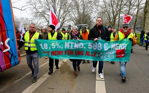 Verdi Warnstreik in Wiesbaden