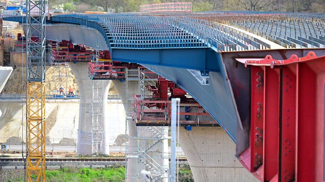 Vortrieb der Salzbachtalbrücke