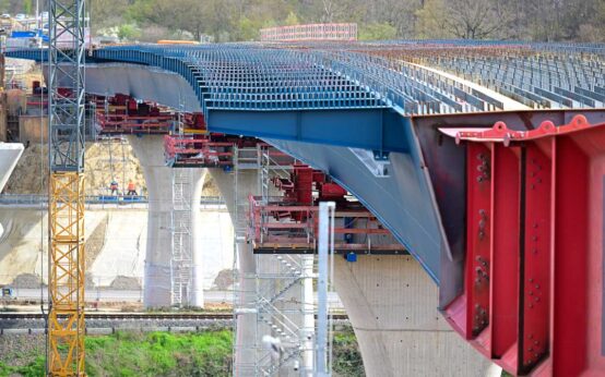 Vortrieb der Salzbachtalbrücke