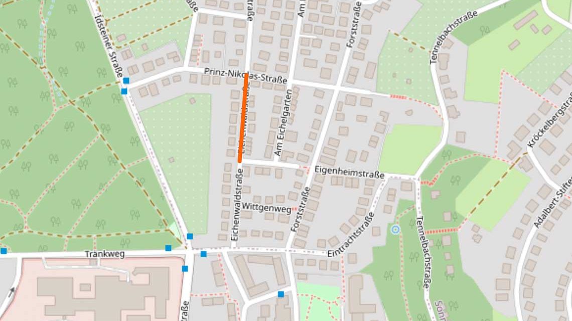 Eichenwaldstraße in Sonnenberg