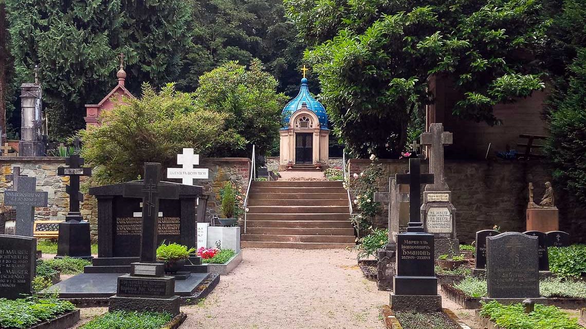 Blick in den Russischen Friedhof.