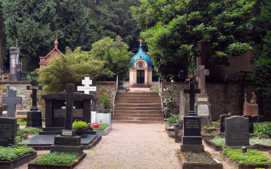 Blick in den Russischen Friedhof.