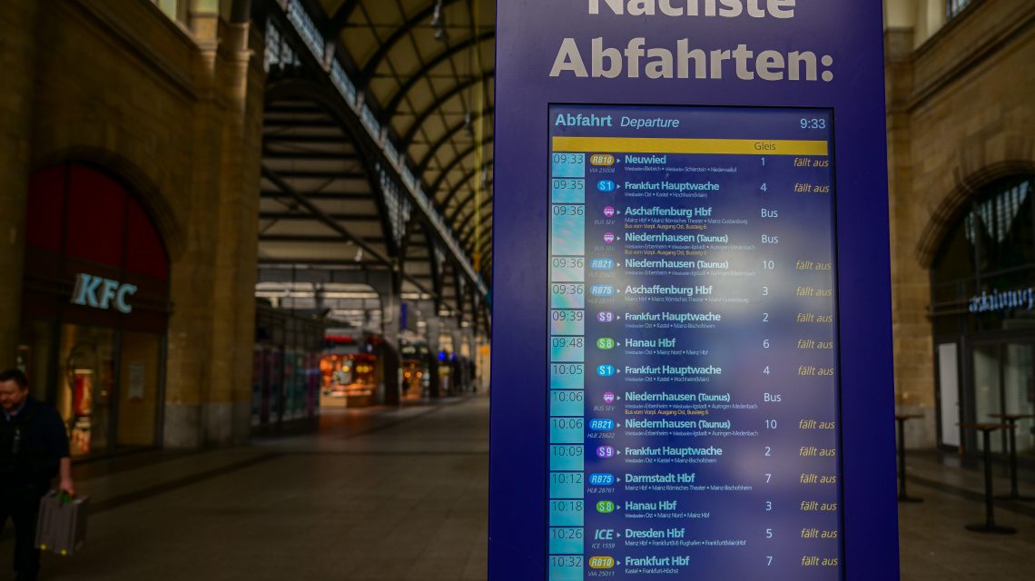 Die EVG streikt wieder. Alle Züge bleiben stehen.