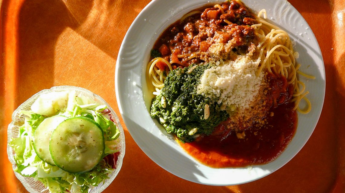 Essen in der Mensa, Schulessen