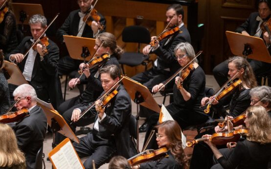 Symbolbild, Streicher beim 8. Sinfoniekonzert