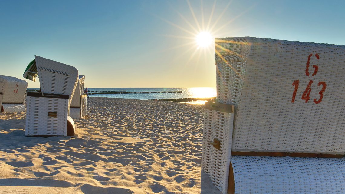 Strandkorb an der Ostsee