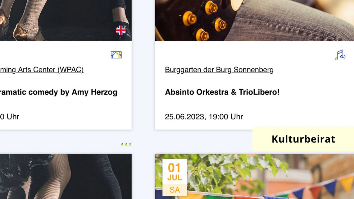 Der Kulturbeirat lädt ein zur Sitzung am Dienstag, den 20. Juni, im Rathaus am Schlossplatz 6, Raum 22. Und das Beste: Die Sitzung ist öffentlich!