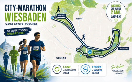 Läufer statt Autos: Beim City Marathon werden am Samstag zahlreiche Straßen in der Wiesbadener Innenstadt zeitweise gesperrt.