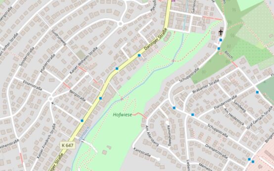 Wasserrohrbruch: Danziger Straße in Sonnenberg gesperrt. Karte zeigt den Bereich.