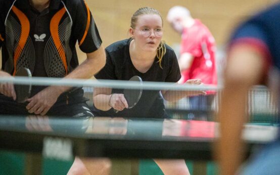 Doppel beim Tischtennis Städtepartnerschaft-Turnier