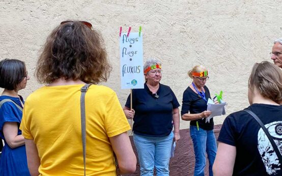flugs, flugs, fLUXUS, Stadtrundgang bei m Kunstsommer