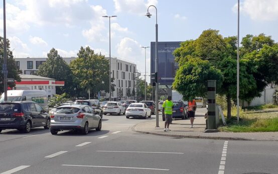 Bltzsäule in der Schiersteiner Straße
