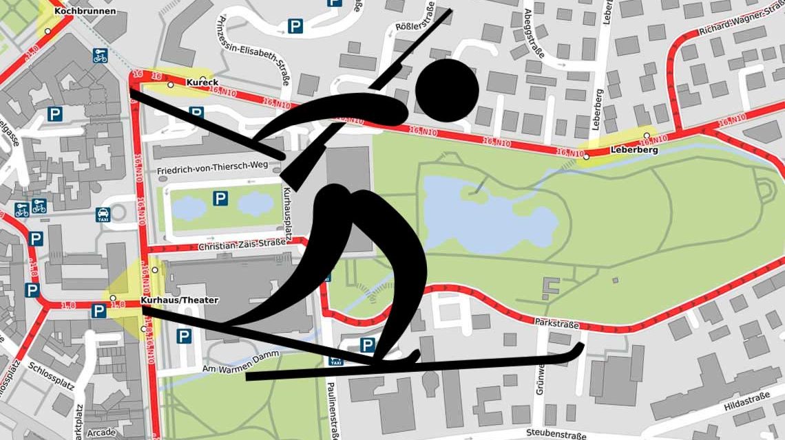 Biathlon, Haltestellen Verlegung, Haltestellen gesperrt