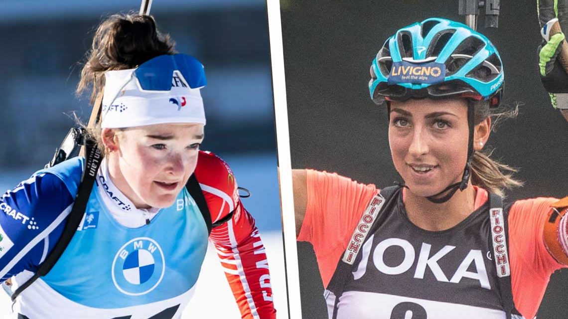 Lisa Vittozzi und Lou Jeanmonnot sind beim City Biathlon dabei